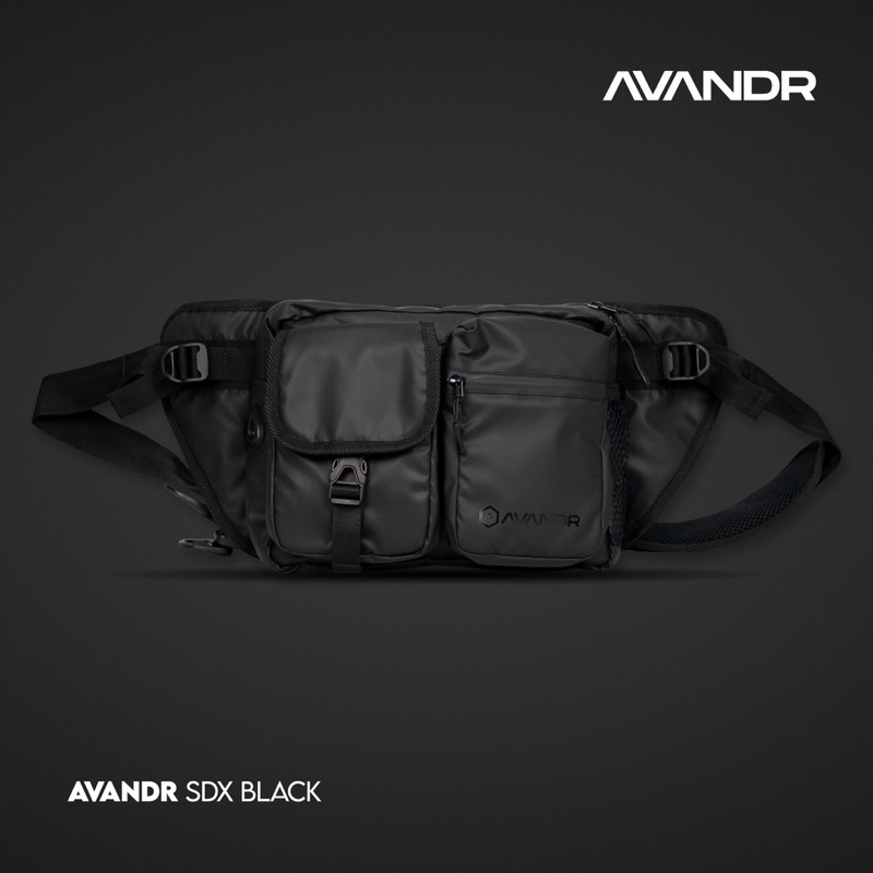 AVANDR SDX Blackmate Slingbag Waistbag Tas Punggung Multifungsi Banyak Kantong