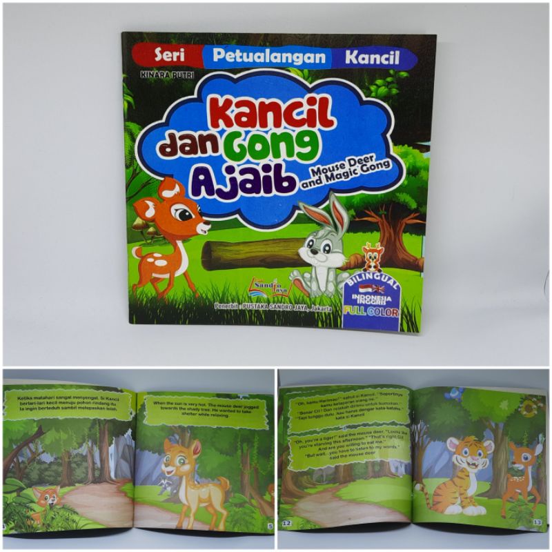 Buku Cerita Anak Seri Petualangan Kancil Bilingual Full Colours