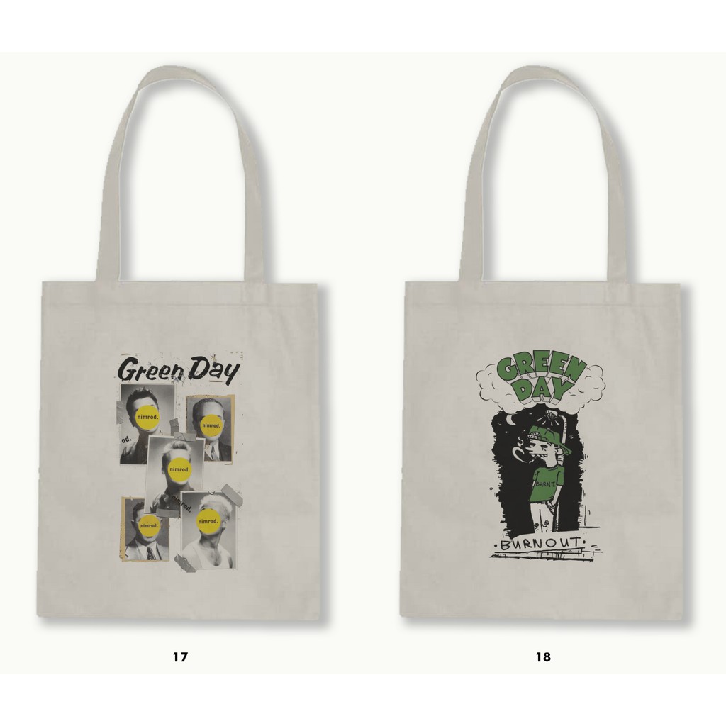 TOTE BAG BLACU  - GREEN DAY .01