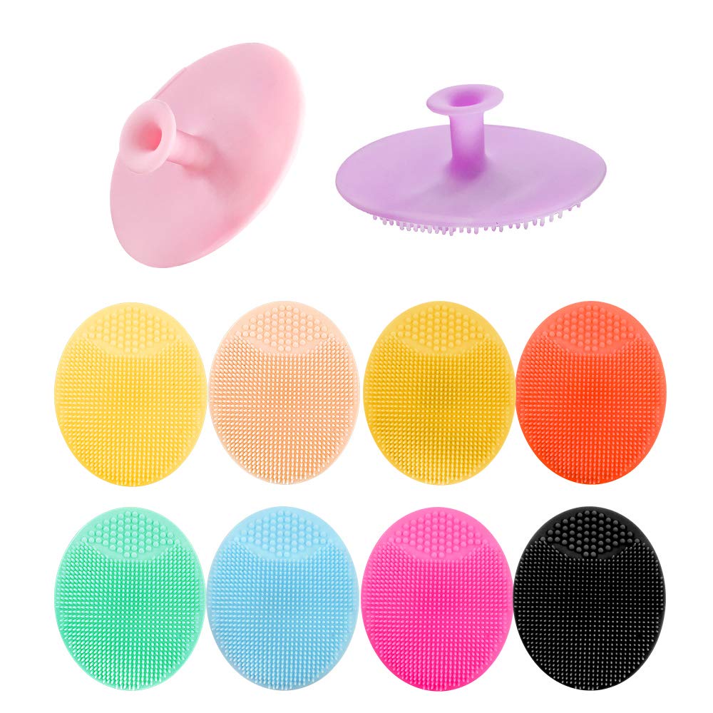 Mini Massage Waterproof Face Cleansing Brush  /Silicone Baby Bath Massage Pad /Face Skin Cleaner Pore Deep Cleansing Brushes / Shower Scrub Tool