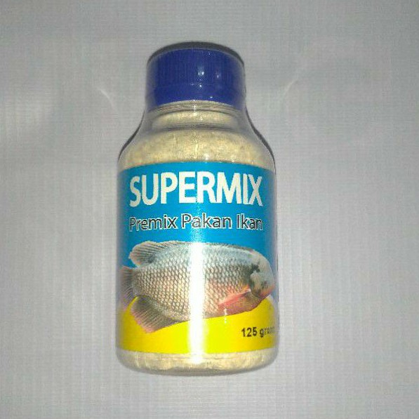 SUPERMIX PREMIX PAKAN IKAN 125gr MULTI VITAMIN ASAM AMINO MINERAL UNTUK MEMPERCEPAT PERTUMBUHAN NAFS