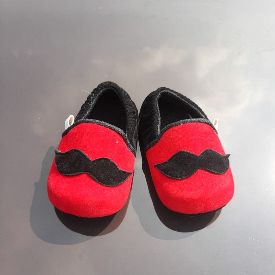VINANDOZ PRL06 Sepatu Bayi Prewalker Newborn anak 1_11 bulan - Motif kumis