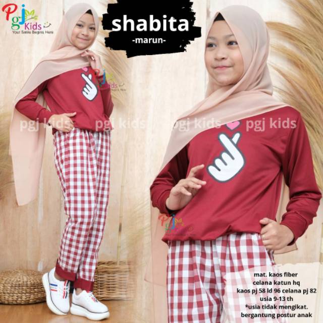 Shabita Kids Set - Dress Sarangheo Setelan Anak Perempuan Muslimah Syari Original By PGJ (COD) BTC