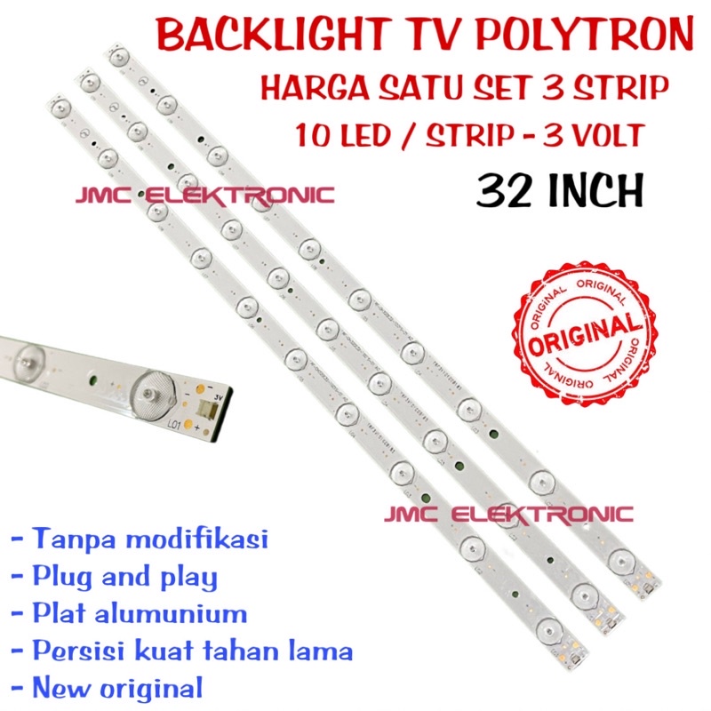 BACKLIGHT TV LED POLYTRON 32 INC PLD-32T710 32T700 32D700 32D900 32T100 PLD32T710 PLD32T700 PLD32D90