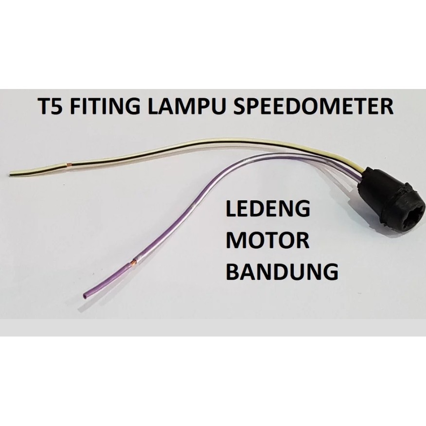 Fiting Lampu Speedometer T5 Soket Bohlam Spido 2 Kabel Motor Mobil Universal