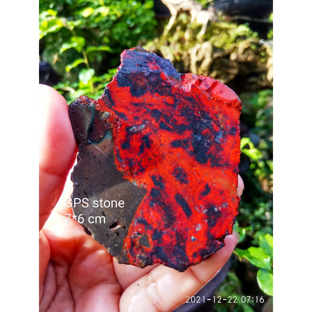 2 LEMPENGAN & 1 Rough Bahan Batu akik BADAR BESI MERAH TERBAIK SUPER / Batu BADAR BESI MERAH TERBAIK