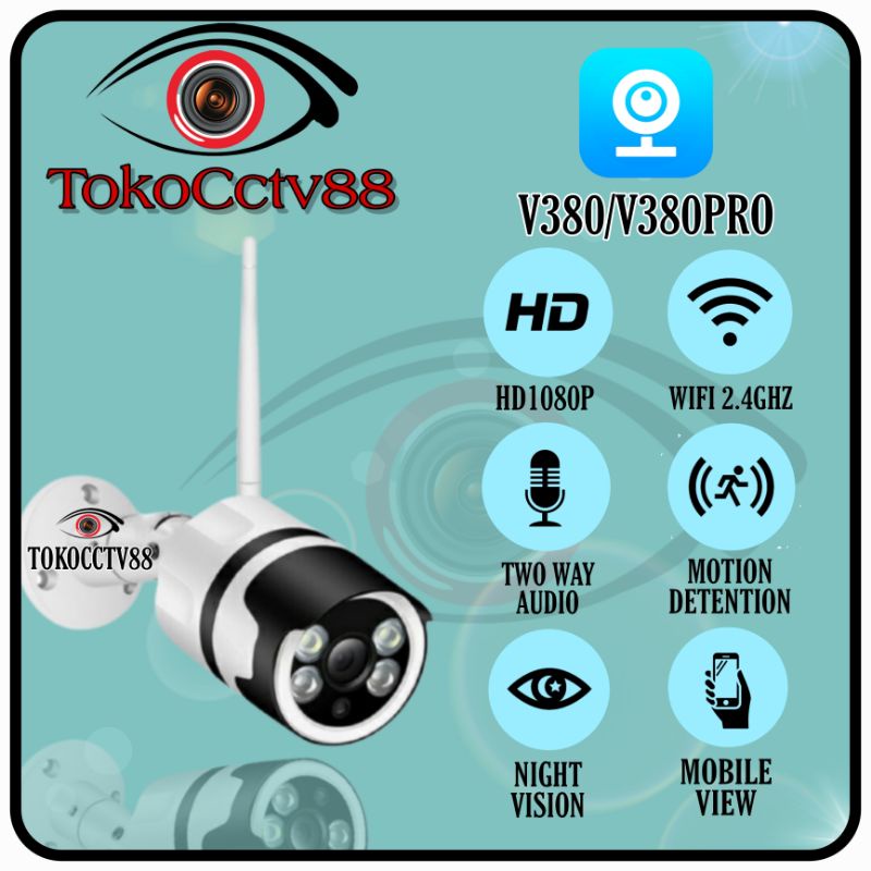 IP Cam V380 CCTV WiFi 1080P outdoor 8MP kamera wireless waterproof