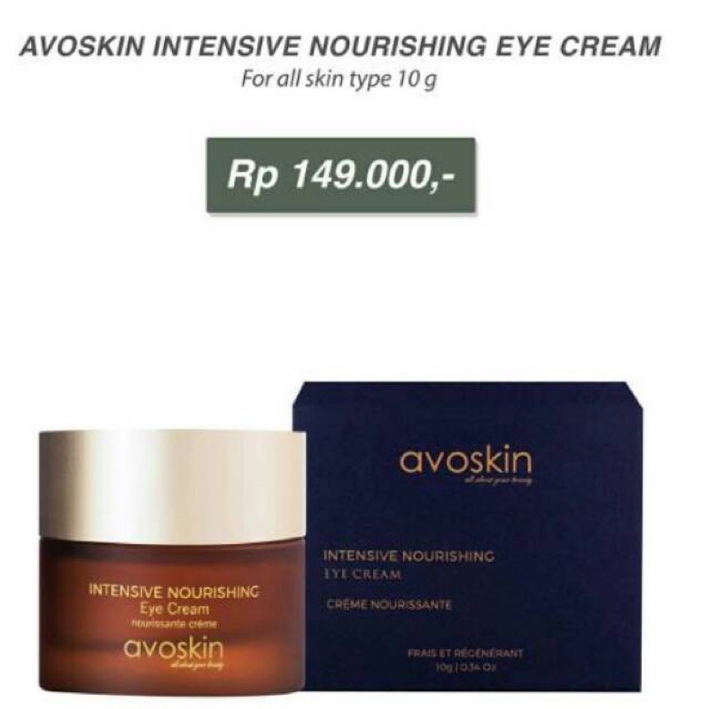 [BPOM] AVOSKIN Intensive Nourishing Eye Cream 10g