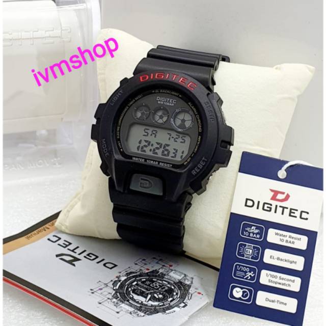 JAM TANGAN KEREN SPORTY DIGITEC 2098 NEW ORIGINAL WATER RESIST