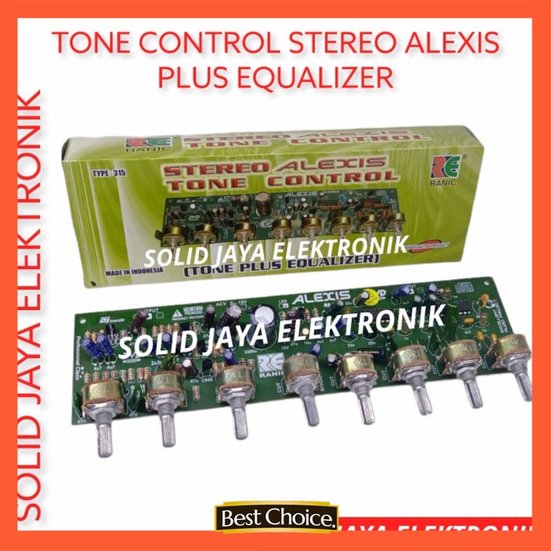 KIT TONE CONTROL STEREO ALEXIS PLUS EQUALIZER KONTROL EQ RANIC 315