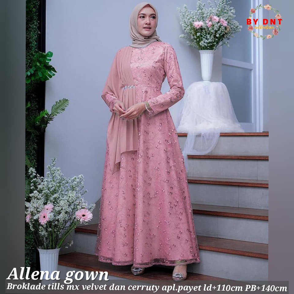 [Model Baru] Gamis Maxi Ceruty/ S-M,L,XL,XXL, XXXL / Brokat Premium/ Seragam/ Kondangan Brokat Gamis