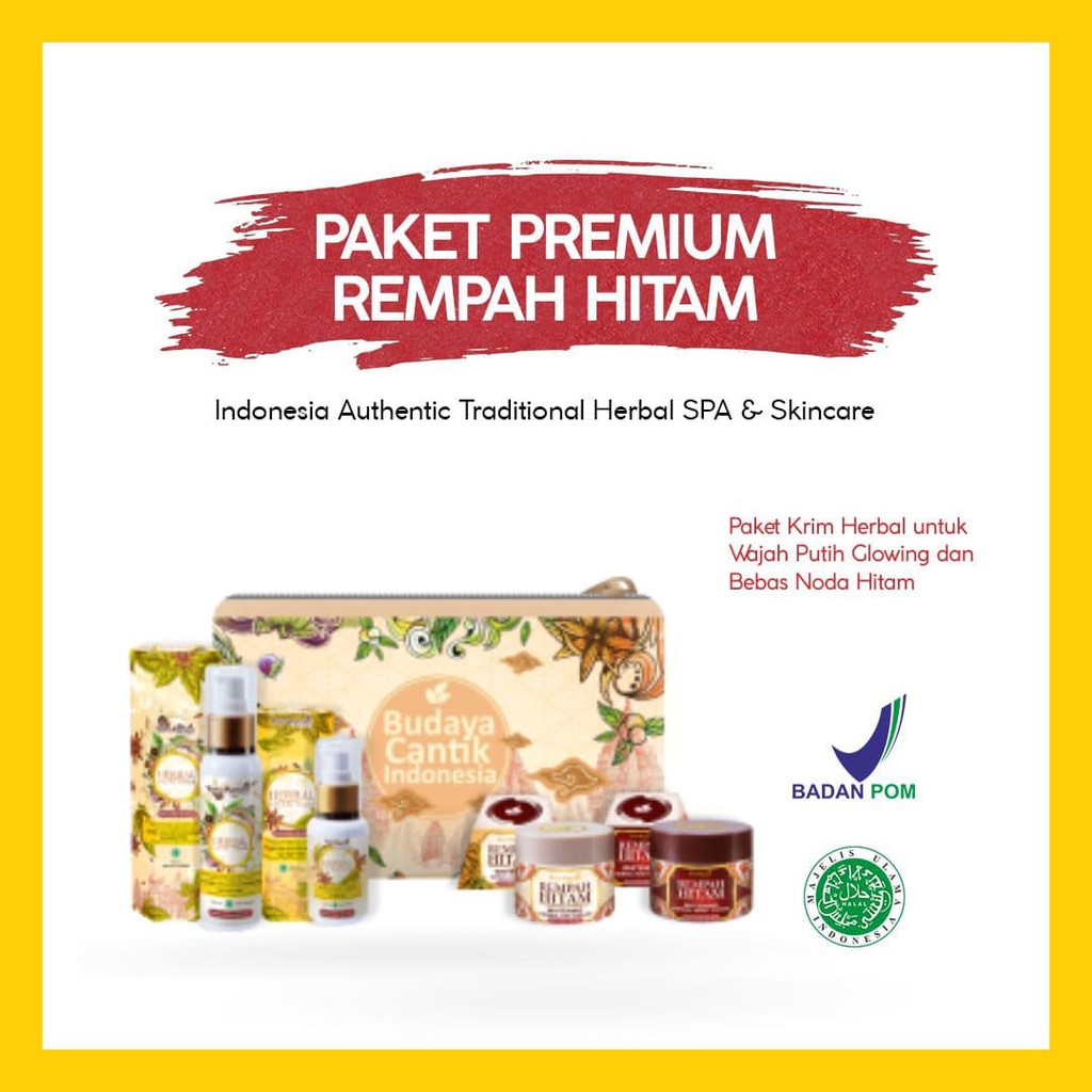 PAKET SKINCARE PENCERAH WAJAH PAKET PREMIUM REMPAH HITAM RORO MENDUT BPOM