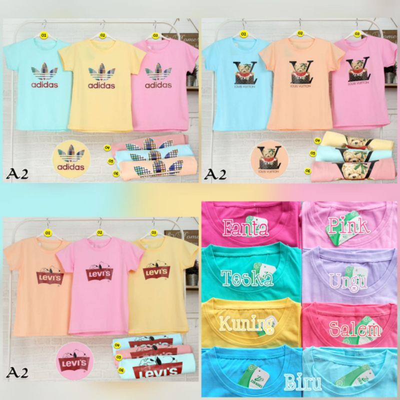 special promo kaos import anak 8-10 tahun pilih warna / promo atasan import anak 8-10 tahun