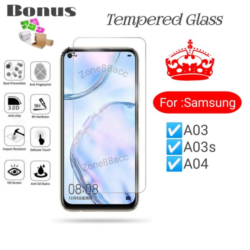 Antigores Tempered Glass Screen Guard protector Samsung A03 A03s A04 s TG Bening Antiblue Spy Blue light Full Garskin Lensa Lens Pelindung Layar 9D