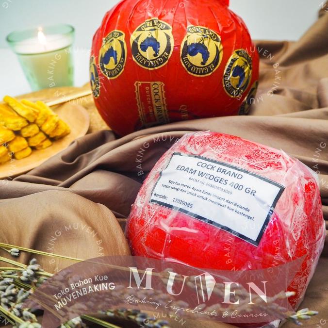 

(BISA COD) KEJU EDAM COCK BRAND 400 Gr VACUUM BOLA APEL AYAM EMAS HOLLAND GOLDEN TERBARU Kode 403