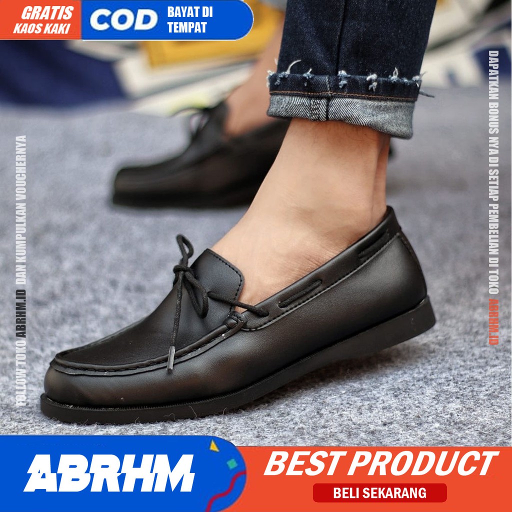 ABRHM X ELDER Sepatu Formal Pria Sepatu Pria Casual Sepatu Kerja Pria Kantor Pantofel Cowok / Cowo Sepatu Kasual Kondangan Kulit Pu Original