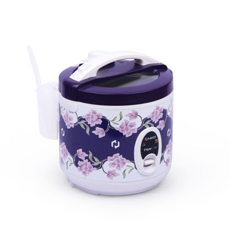 Niko Magic Com 3 in 1 / Rice Cooker 1.2 Liter Oishi Batik (Tutup Kaca)