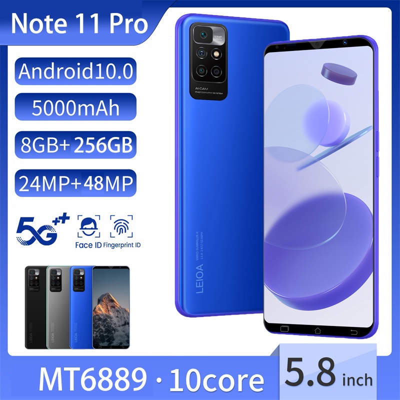 【Bisa COD] HP 11 Pro 5G Phone Hp murah 5.8Inci Ponsel Android RAM 8GB ROM 256GB Dual Card SIM Smartp