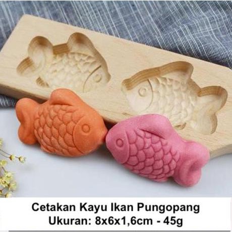 Cetakan Kayu Ikan Pungopang / Cetakan Kue / Cetakan Kue Bulan