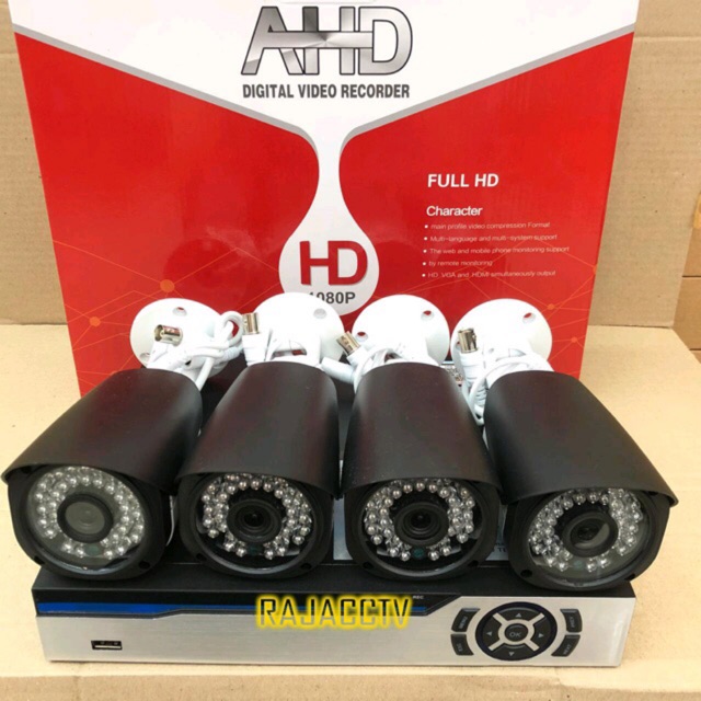 PAKET CCTV 4CHANNEL 4CAMERA 4CHENEL 4KAMERA FULL HD 5MP 1080P KOMPLIT TINGGAL PASANG YA BOSKU