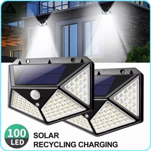 Lampu Taman Tembok Dinding NYALA 100 LED Tenaga Solar Matahari / LAMPU TENAGA SURYA