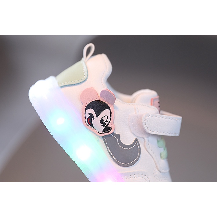 Juragan Junior (COD) Sepatu BRISKE Lampu LED Anak Perempuan Size 15-25