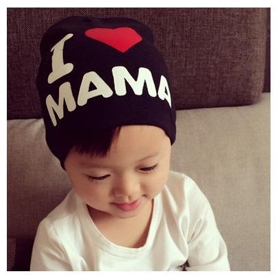 Topi Kupluk Bayi I Love Mama Papa Topi Kupluk Anak Bayi Import Elastis Kupluk Anak Nyaman Digunakan