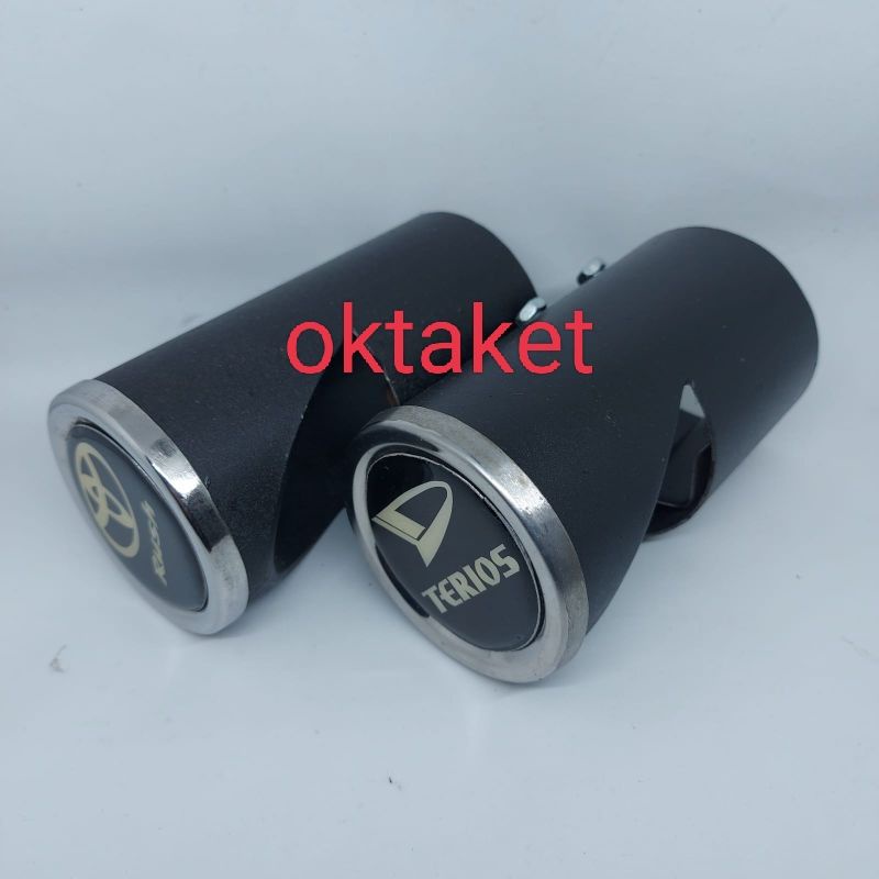 buntut knalpot/ muffer Rush Terios hitam emboss