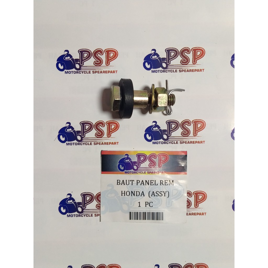 BAUT PANEL REM HONDA (Assy) - Baud Penahan Tromol Belakang GRAND / PRIMA / SUPRA + Karet + Mur