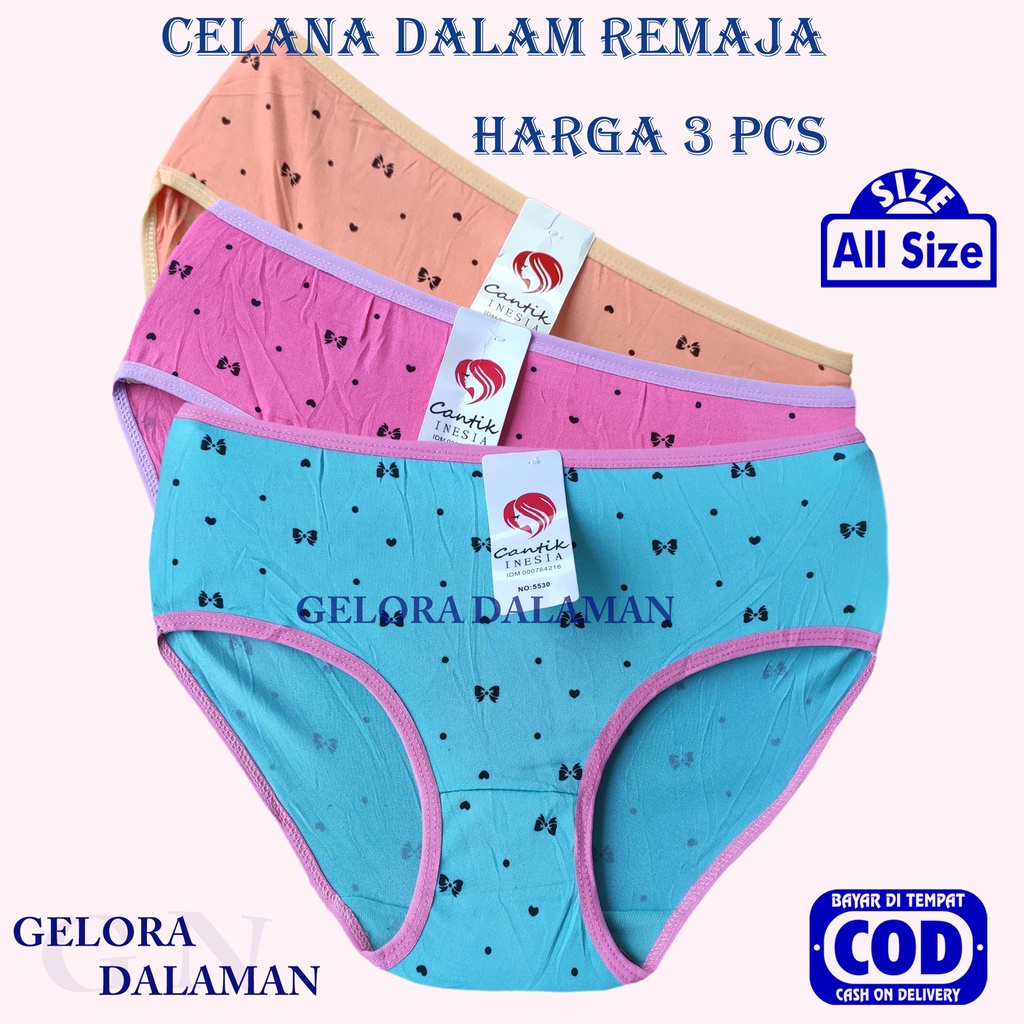 3 Pcs Celana Dalam Anak Perempuan Remaja Cd Remaja Wanita