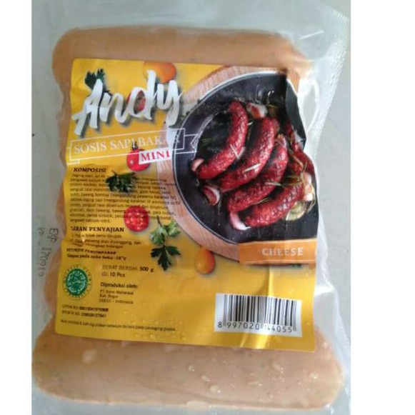 

sosis sapi bakar merk andy rasa keju cheese sausage 500 gram Sayur praktis Bandung