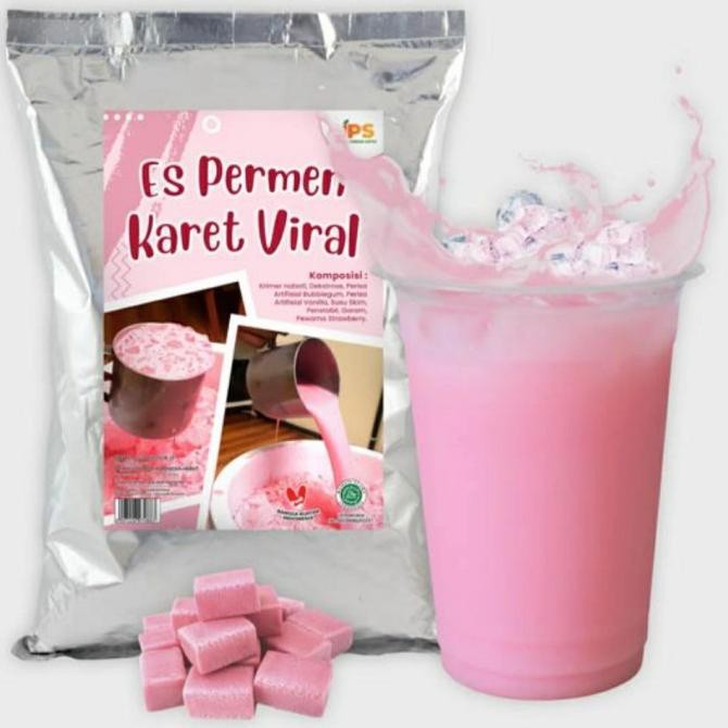 

(BISA COD) Bubuk Minuman Es Permen Karet Viral 1kg KOMPLIT Kode 918