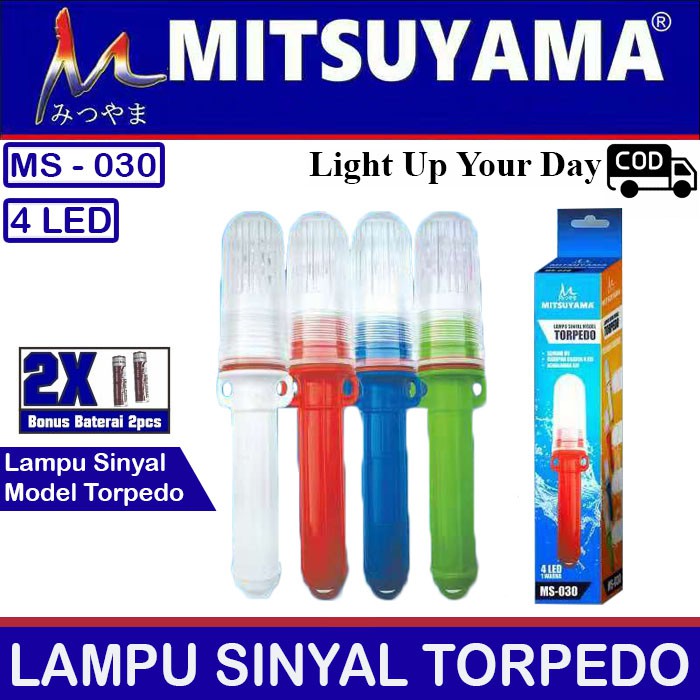Lampu Sinyal Torpedo 4 LED - 1 Warna MS-030 Mitsuyama