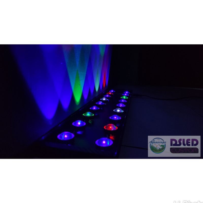 Lampu led hpl air laut 18 watt tambah lensa diy ukuran  30cm, 40cm,50cm,