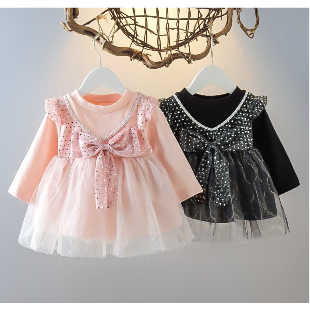 babyfit SENNA baju dress anak perempuan dengan rok model tutu sequin glitter ha-m527