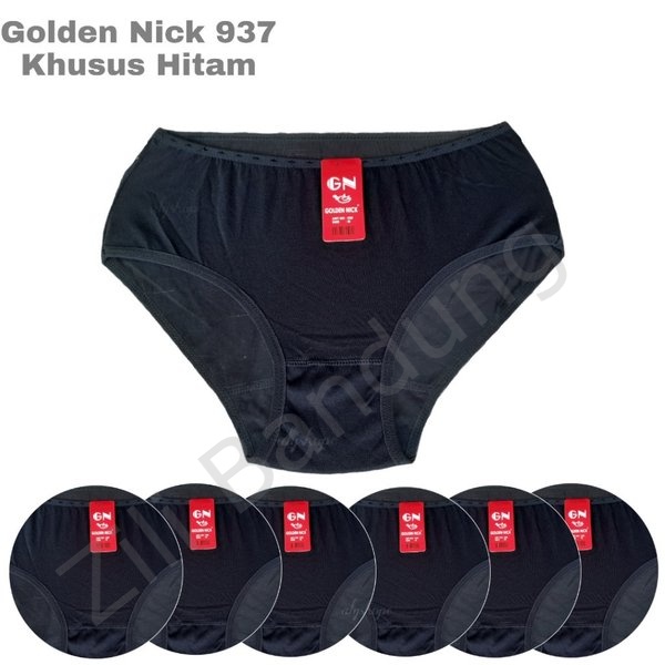 (1 LSN)GOLDEN NICK Cd Celana Dalam Perempuan HITAM
