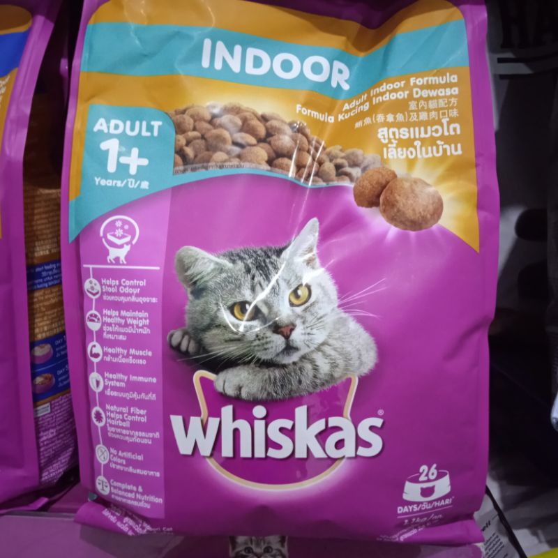 Whiskas Makanan Indoor Kucing Kering Adult Fungsional 450g