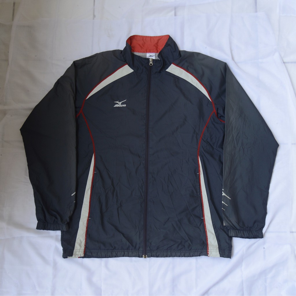 Tracktop Mizuno Pria Wanita Size XL Navy, Thrift Shop, Preloved, Tracktop Second