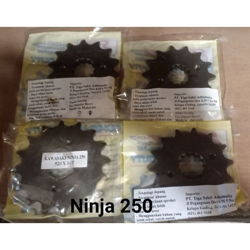 SSS Gear Depan Ninja 250 Fi/Karbu