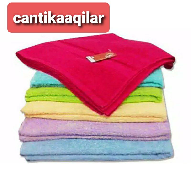 HANDUK LEHER MERAH PUTIH/HANDUK KECIL 40×70