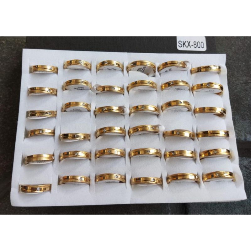 CINCIN TITANIUM ANTI KARAT 1 BOX ISI 36 CINCIN