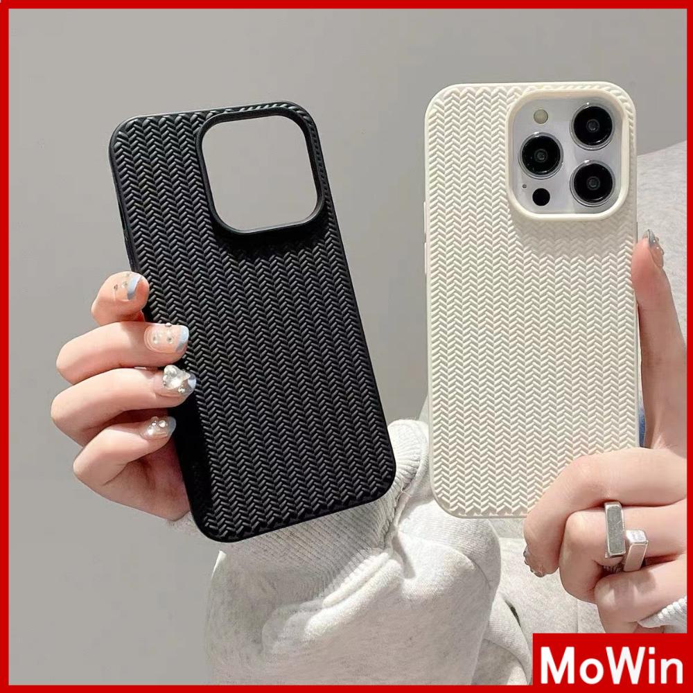 For iPhone 14 Pro Max iPhone Case TPU Soft Case Woven Texture Shockproof Protection Camera Cream White Black Compatible For iPhone 13 Pro max 12 Pro Max 11 xr 7Plus