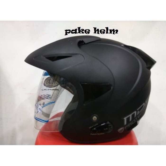 HELM MDS PROTECTOR SOLID HITAM DOFF
