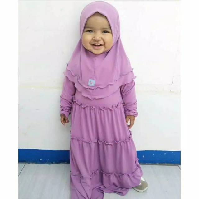 Gamis anak alya by aliyah kids ( size 1-4 )