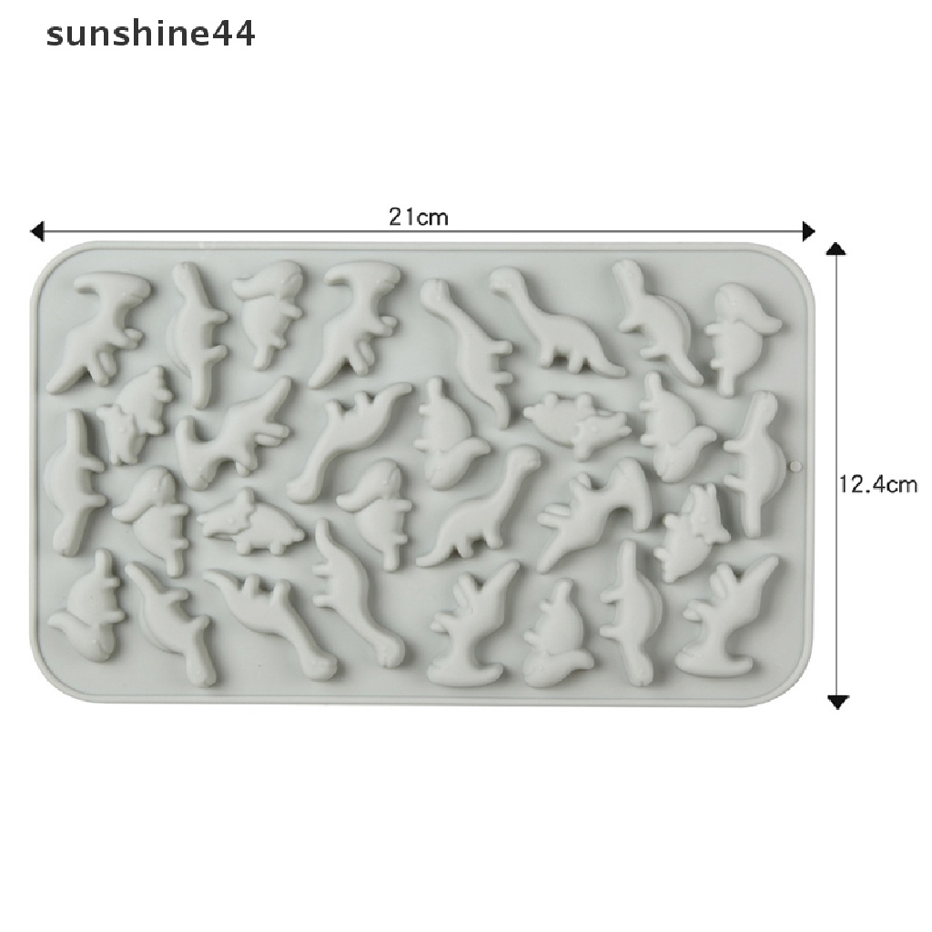 Sunshine Cetakan Es Batu / Permen / Kue DIY Bentuk Dinosaurus Bahan Silikon