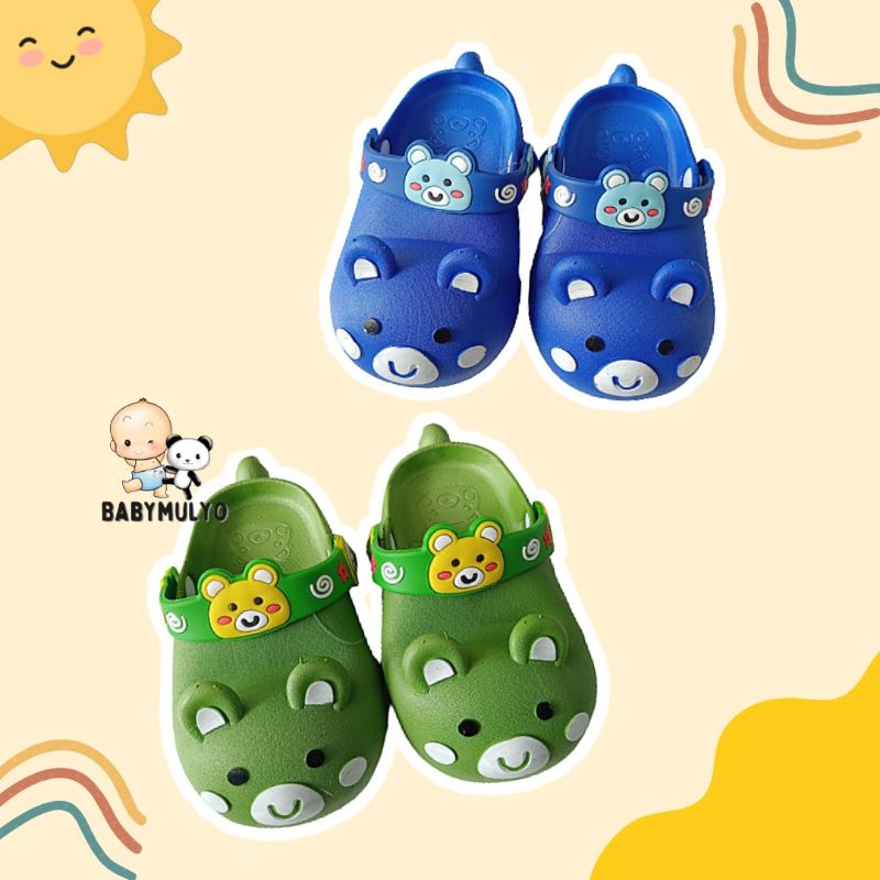 Sandal Baim Slip On Baby Bear Cute Import T11 // Sandal Cute Bear Anak