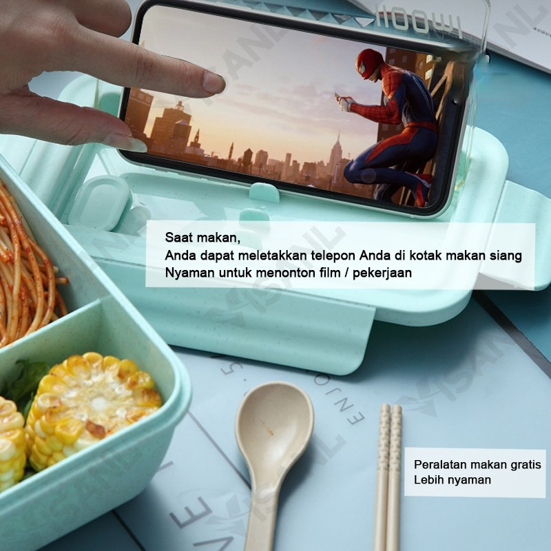 Kotak Makan Lunchbox Gandum Lunchbox Sekat / Kotak Bekal Makan Gandum