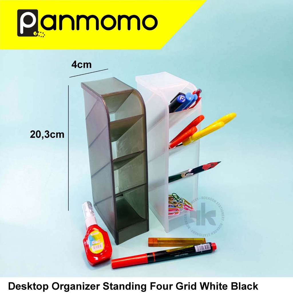 

Panmomo Pen Organizer Standing Four Grid -Rak Pensil Susun Serbaguna