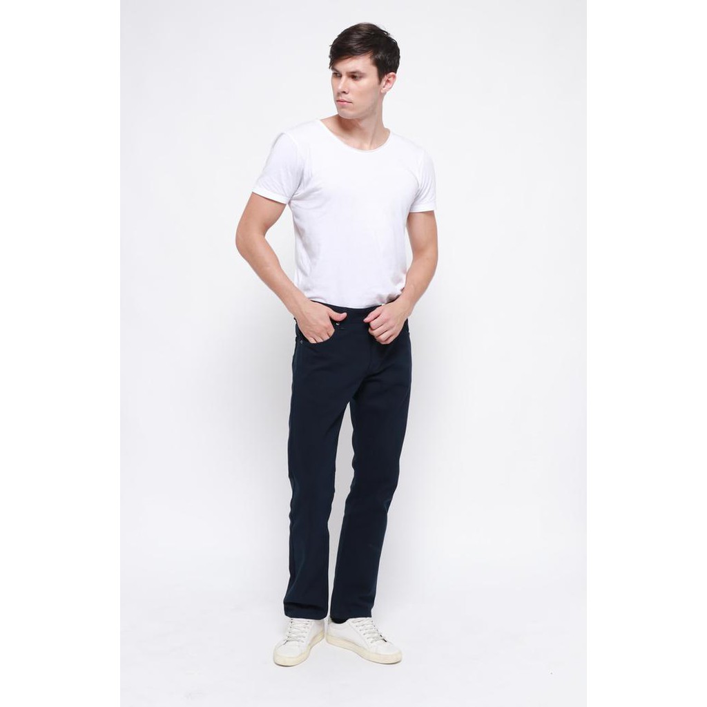 New Product Edwin Celana Jeans Milan-018 Regular Fit Pria Panjang Navy Blue - Navy, 28 Free Ongkir