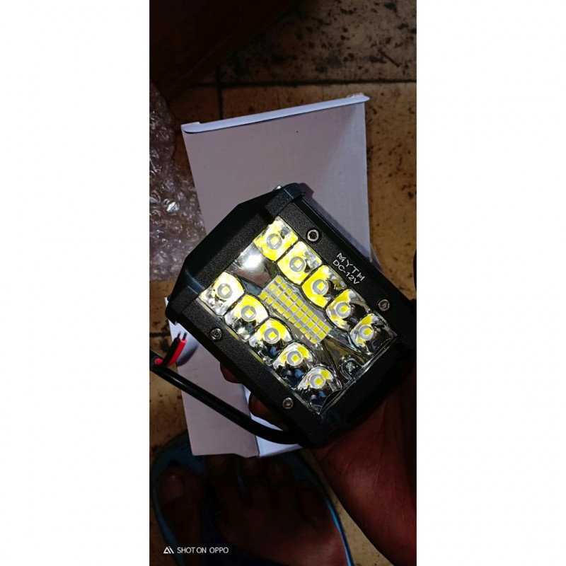 lampu tembak led 20 mata cahaya putih variasi motor